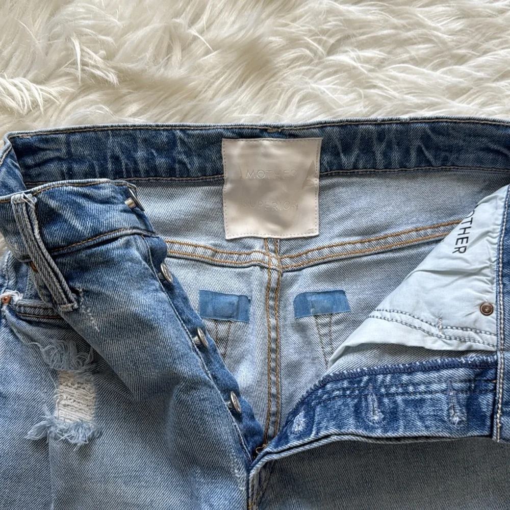 MOTHER "The Tomcat" Jean Shorts Size 26 - Picture 6 of 16